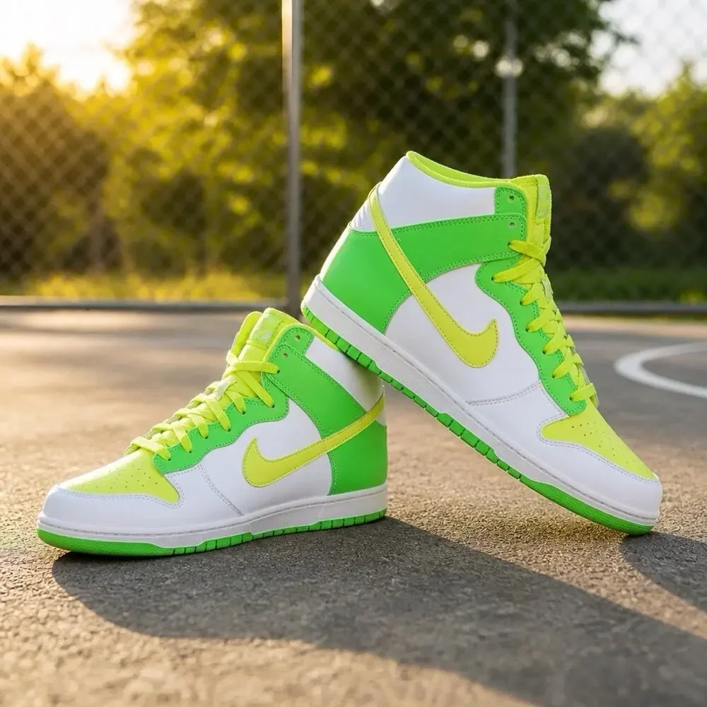 Size 11 - Nike Dunk High OG 2007 DS Lemon Chiffon Radiant Green 309432-171